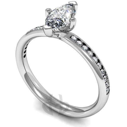 Engagement Ring with Shoulder Stones - (TBC880) 